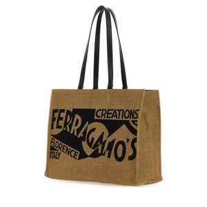 Ferragamo Autumn Winter Tote Bag Miele Nero